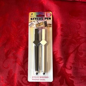 ☀️ 3/$10 - 2 pack black silver Stylus Pens and cell phone easel see description